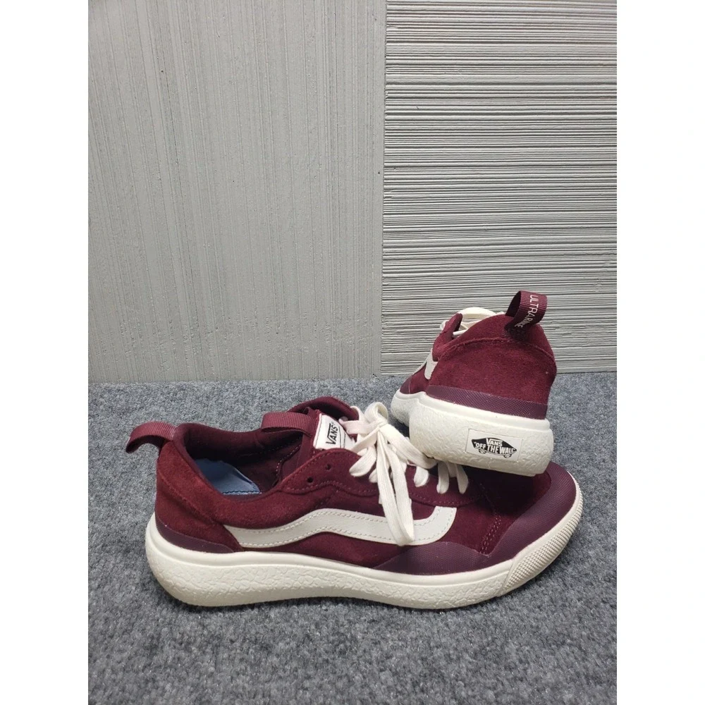 Vans Women Sneaker Shoe 10.5 Burgundy Suede UltraRange EXO SE Lace Up Low Top